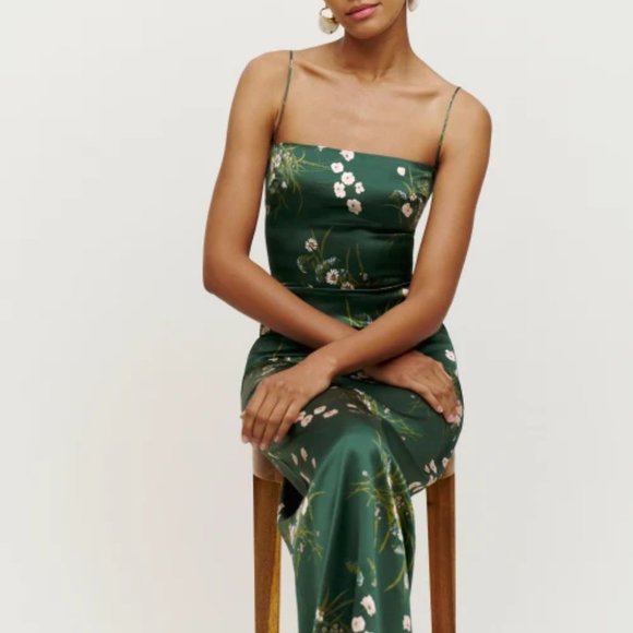 Reformation Frankie Silk Dress in Buena - Picture 5 of 12